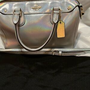 COACH hologram silver iridescent silver Crossbody purse